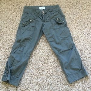Olive Green Cargo Capris